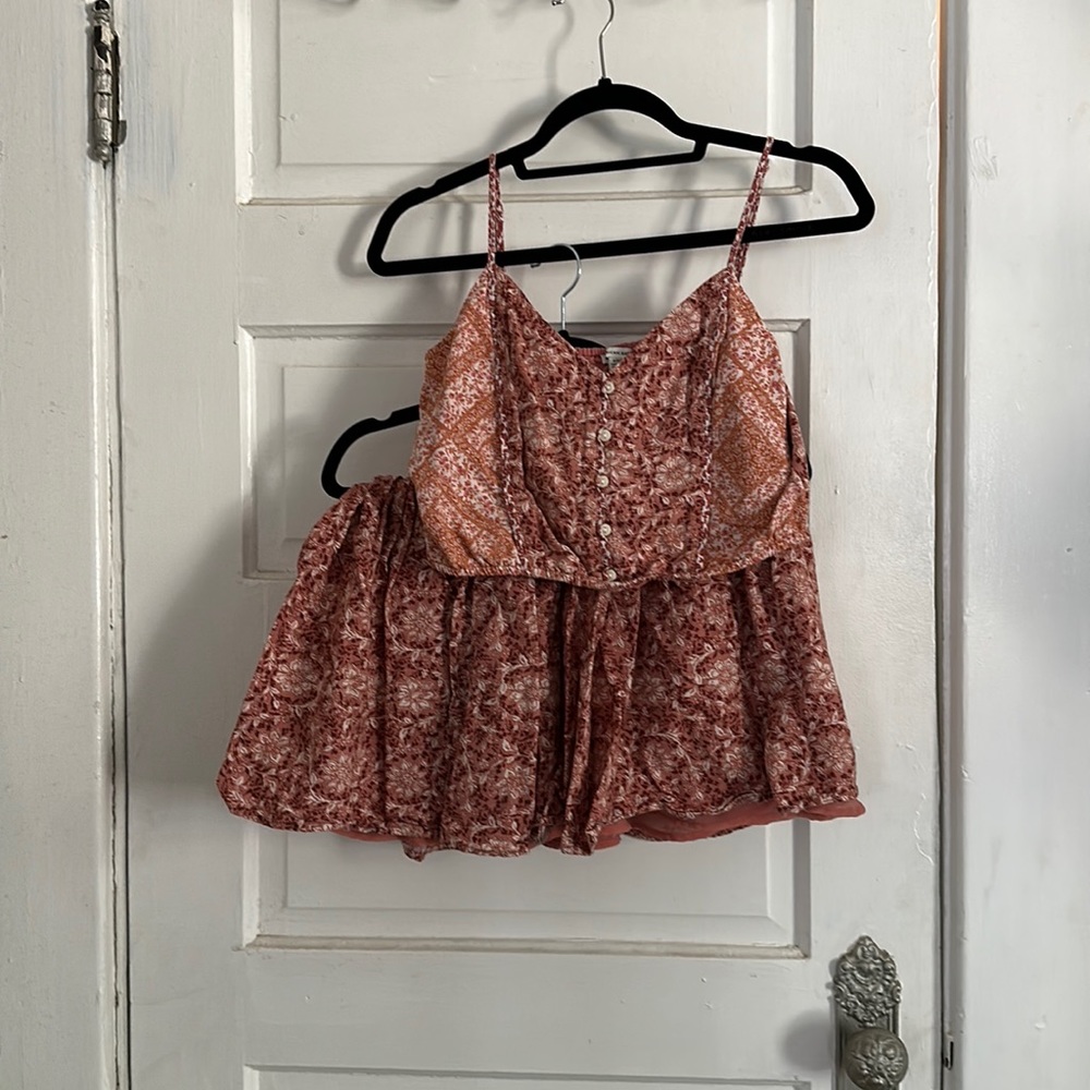 American Eagle crop top skirt set